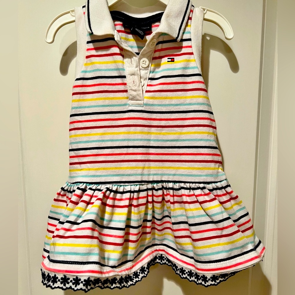 Tommy Hilfiger Baby Girl Sleeveless Polo Dress, 6-9 Months